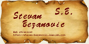 Stevan Bežanović vizit kartica
